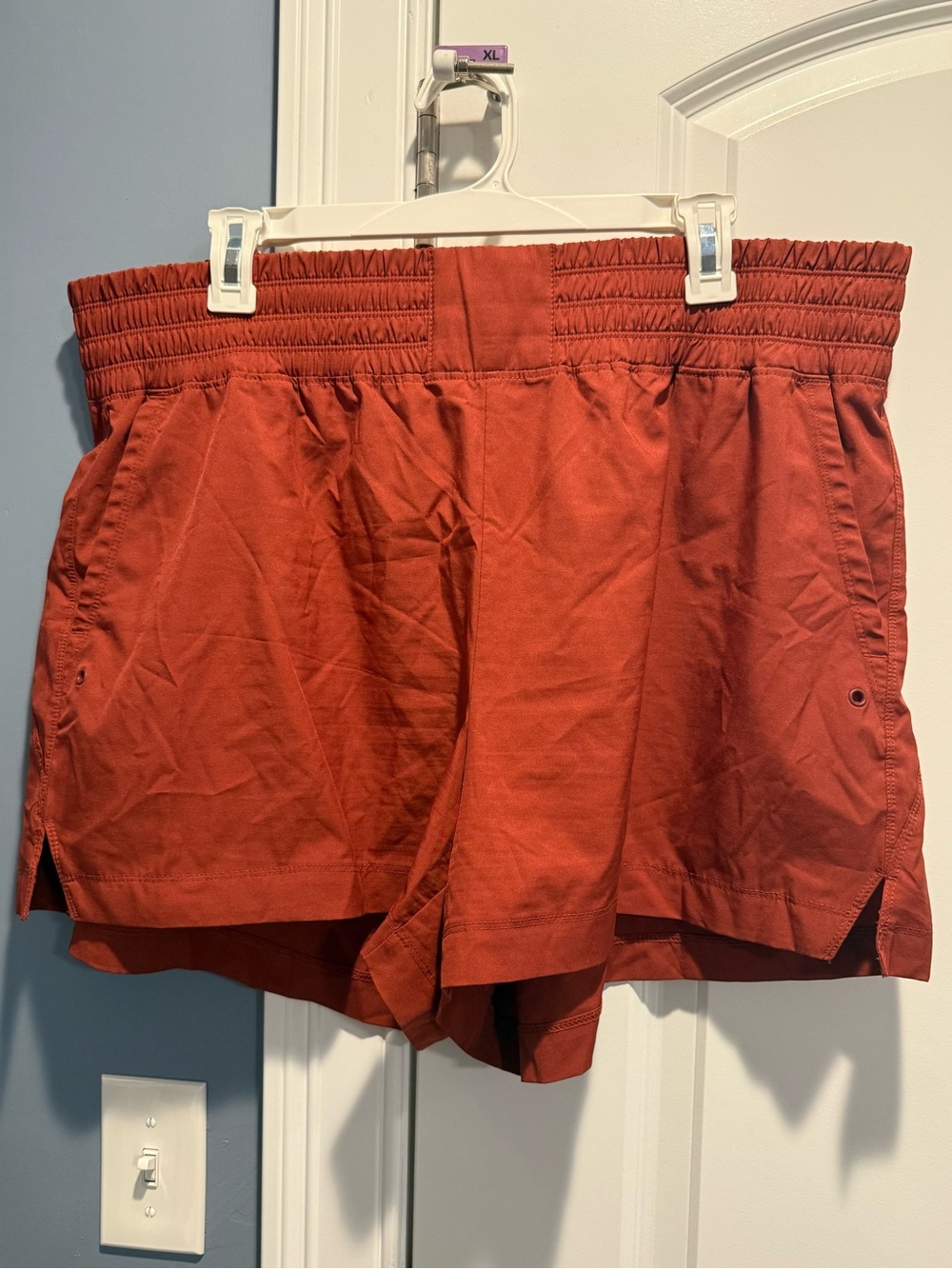 Old Navy Rust Smocked-Waist Athletic Shorts